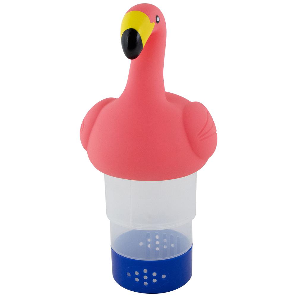 12" Pink Flamingo Floating Pool Chlorine Dispenser. Picture 4