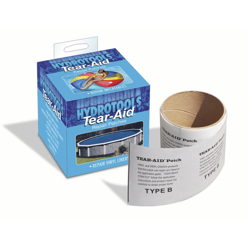 3" Gray HydroTools Tear-Aid Multi-Use Vinyl Repair Patch for Pools. Picture 1