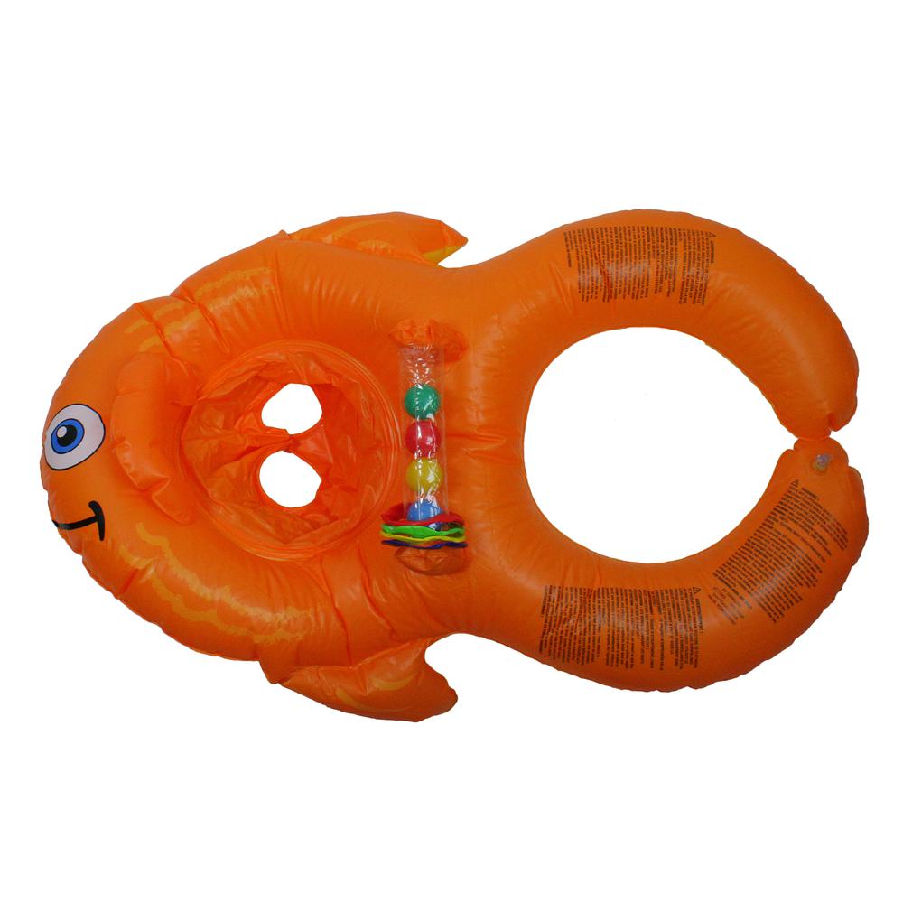 Inflatable Orange Goldfish Baby Seat Pool Float - 39.5 Inch. Picture 1