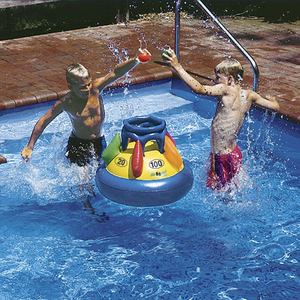 28" Inflatable Multi-Port Shoot Point Ball Floating Pool Game. Picture 3