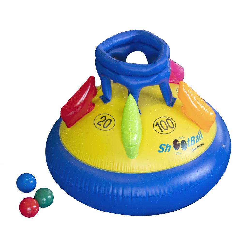 28" Inflatable Multi-Port Shoot Point Ball Floating Pool Game. Picture 1