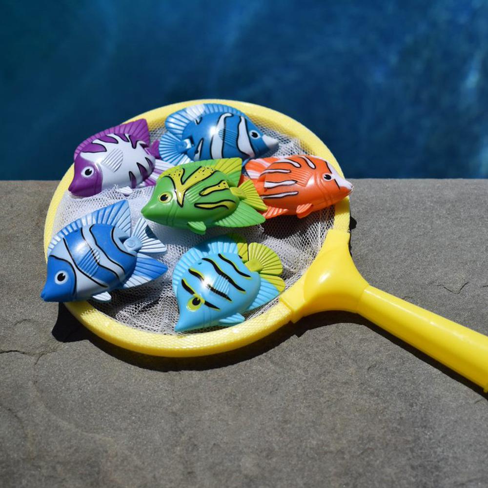 9" Colorful Weighted Fish Catching Water Game. Picture 2