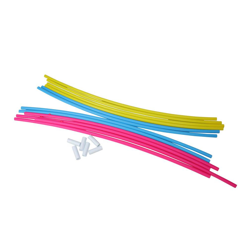 Set of 4 Pink  Yellow and Blue Underwater Slalom Hoops for Swimming Pools 30". Picture 1