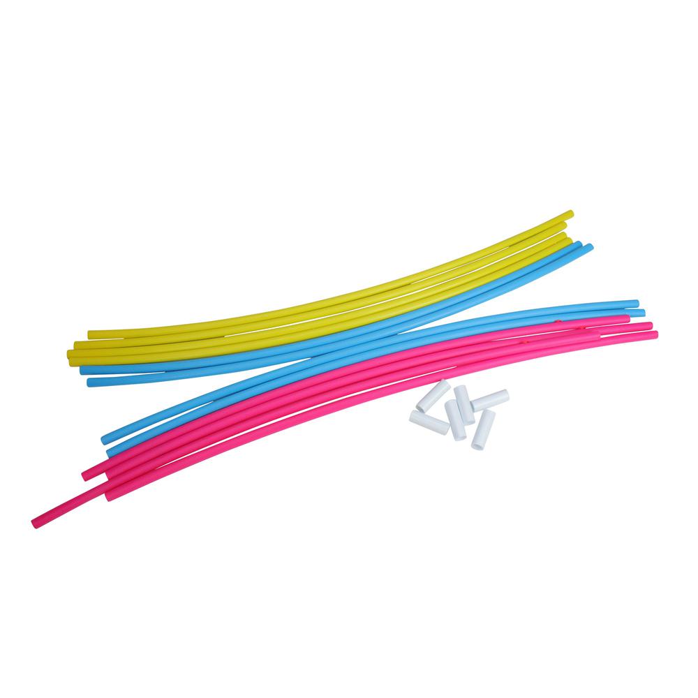 Set of 4 Pink  Yellow and Blue Underwater Slalom Hoops for Swimming Pools 30". Picture 3