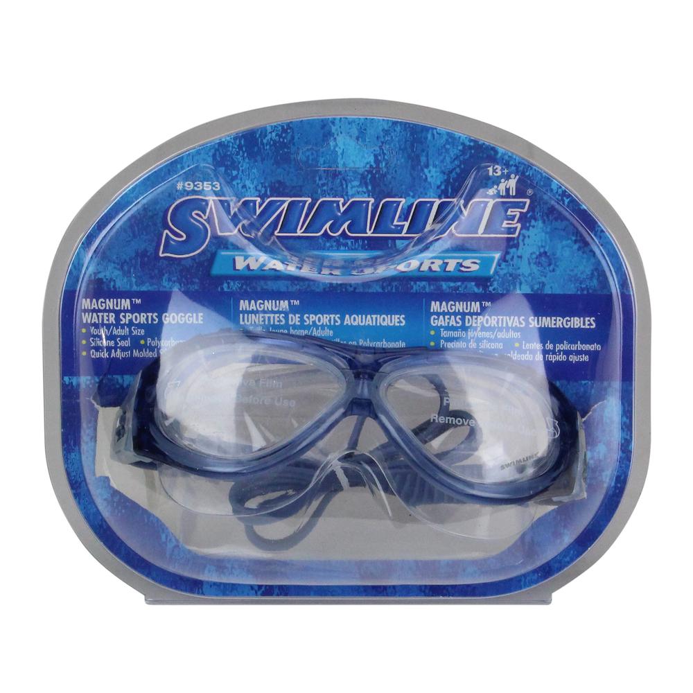 6.75" Blue Magnum Water Sports Swimming Pool Goggles. Picture 3