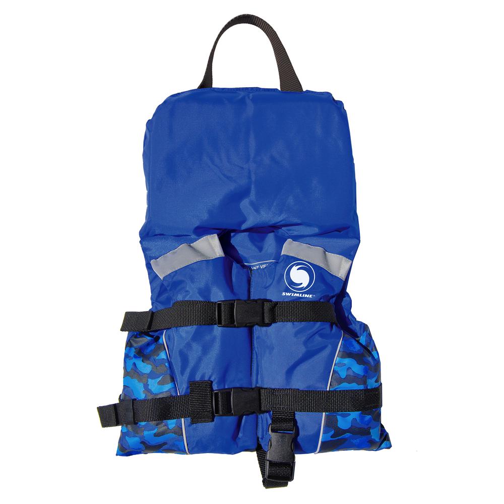 20" Blue Child Infant Life Jacket Vest with Handle - Up to 30lbs. Picture 1