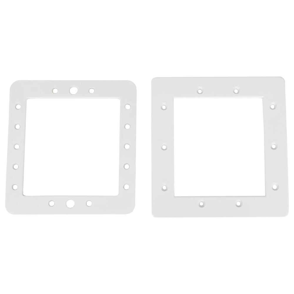 8.25" White Hydrotools Swimming Pool Skimmer Face Plate and Butterfly Gasket. Picture 1