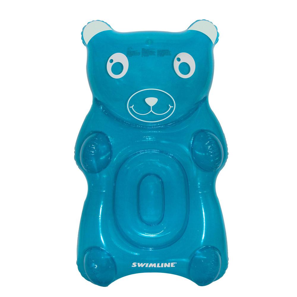60" Blue Gummy Bear Swimming Pool Float. Picture 1