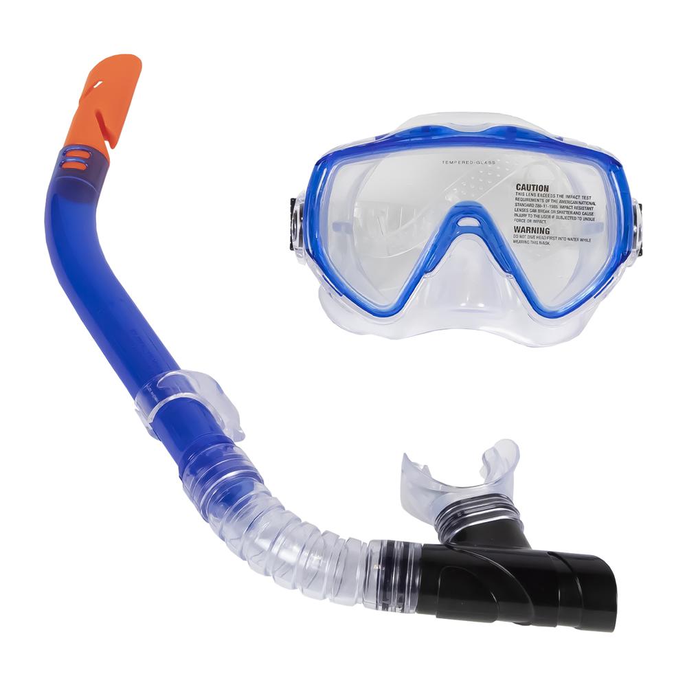 Blue Sea Searcher Thermotech Mask and Snorkel Set for Youth and Adults. Picture 1