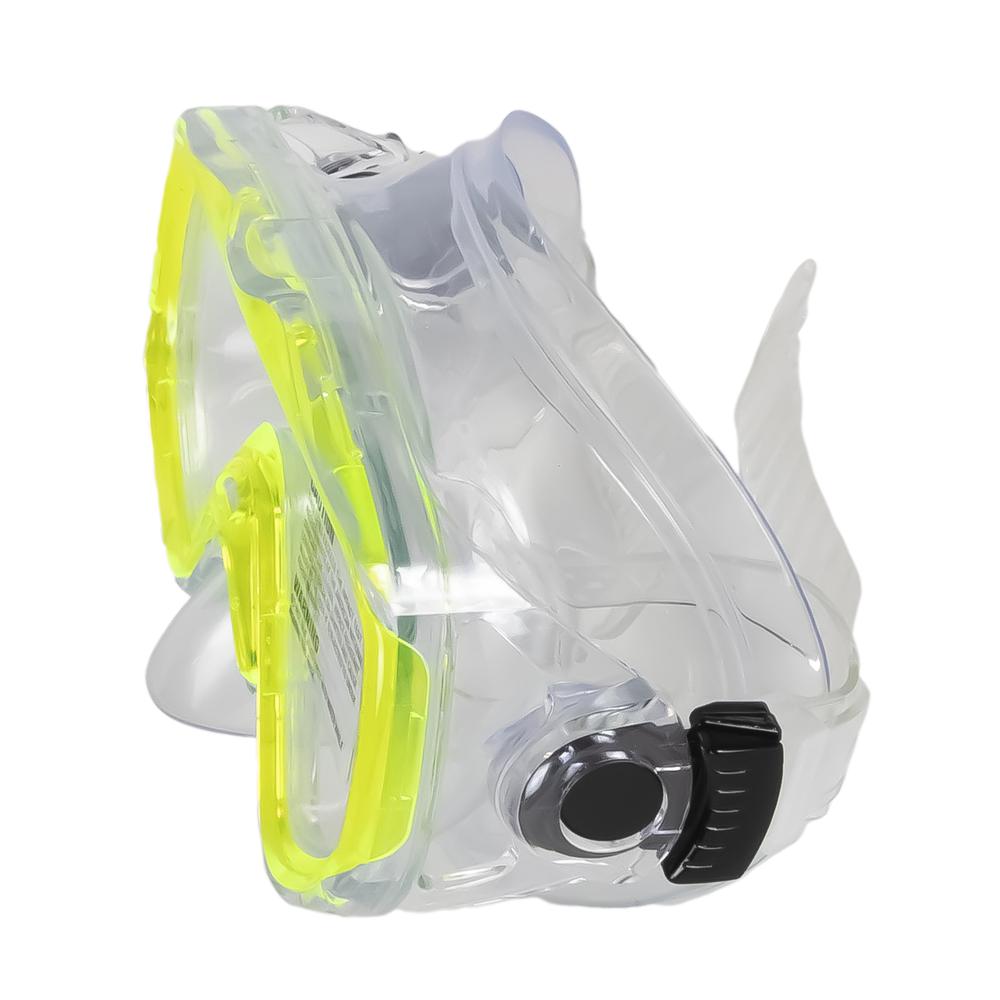 Neon Yellow Sea Searcher Thermotech Mask and Snorkel Set for Youth and Adults. Picture 2