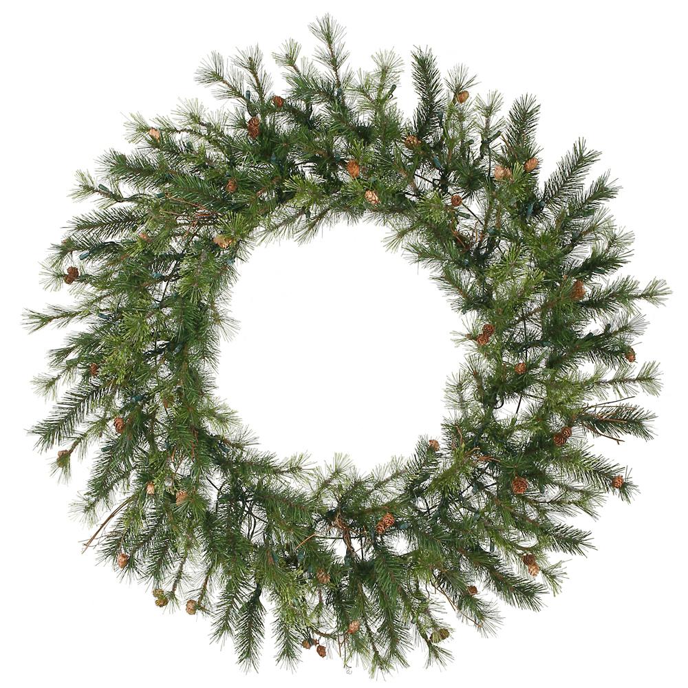 Mixed Country Pine Artificial Christmas Wreath - 60-Inch  Unlit. Picture 1