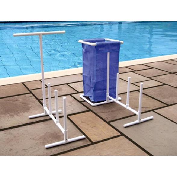 37-Inch HydroTools Blue And White Poolside Accessories Organizer. Picture 3