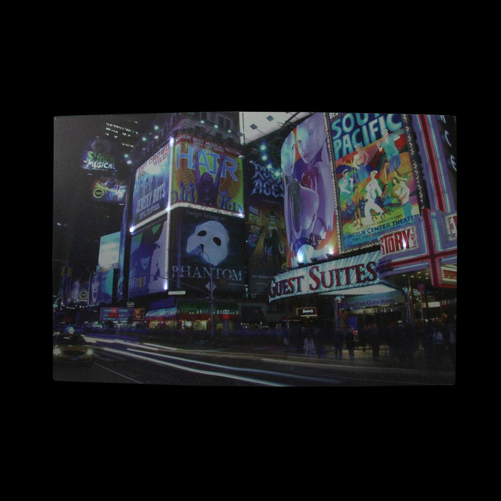 LED Lighted NYC Times Square Canvas Wall Art 15.75" x 23.5". Picture 2