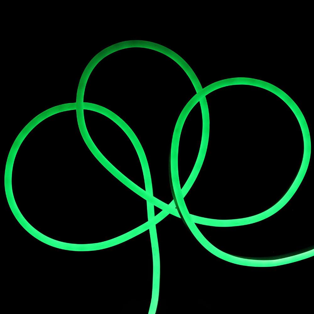 50' Green LED Neon Style Flexible Christmas Rope Lights. Picture 2