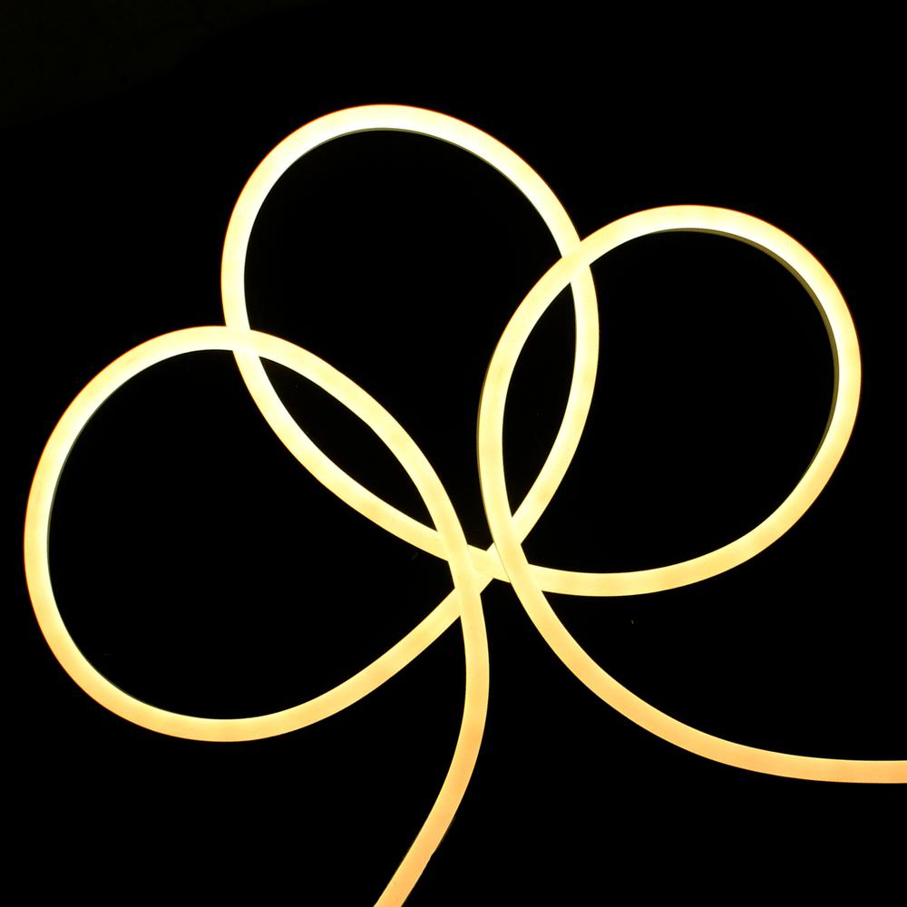 50' Warm White LED Commercial Grade Flexible Christmas Rope Lights. Picture 2