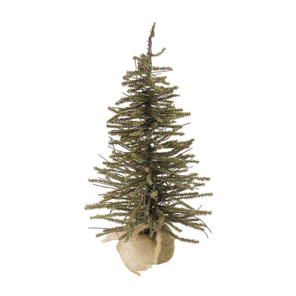 18" Warsaw Twig Artificial Christmas Tree in Burlap Base - Unlit. Picture 1