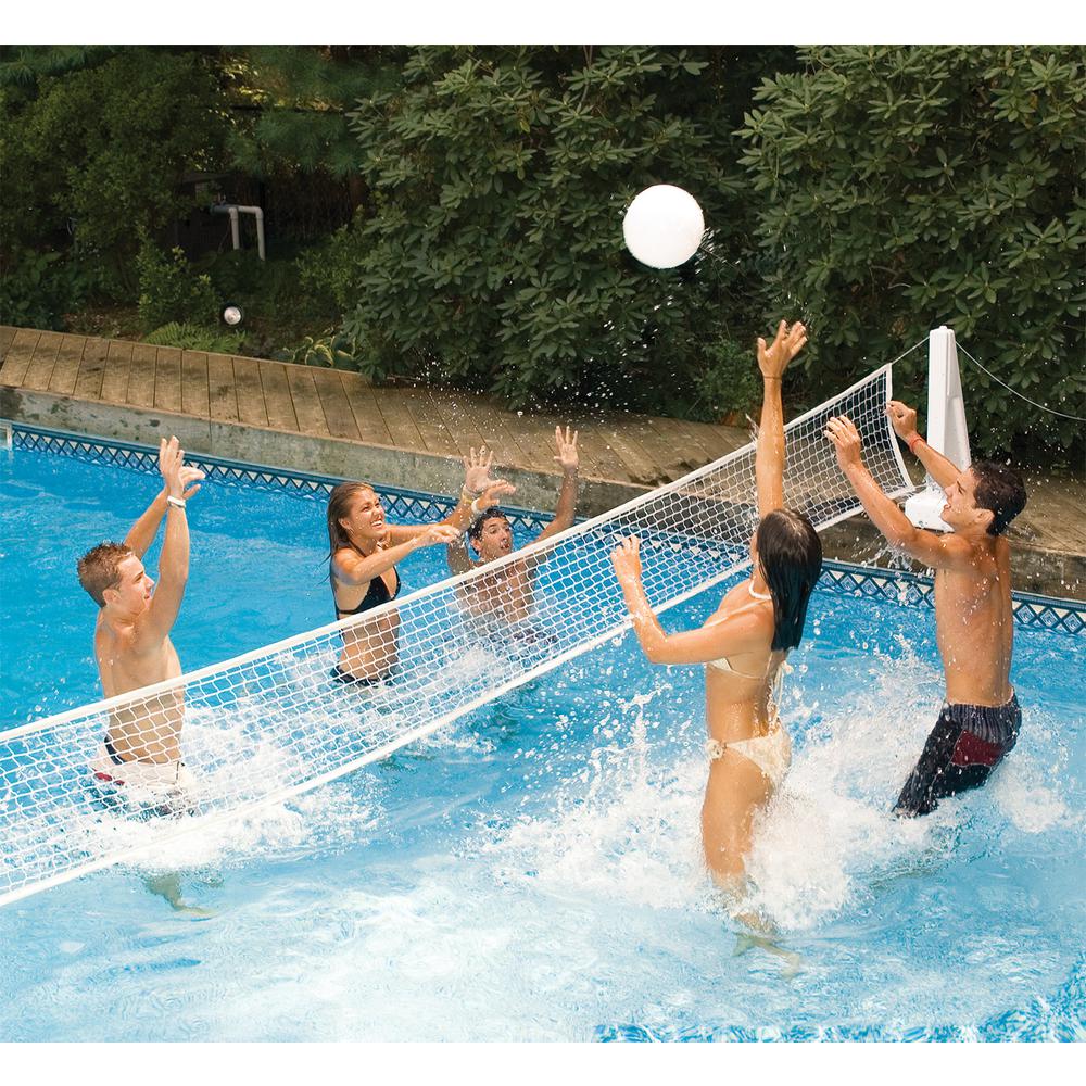 White Pool Jam Basketball and Volleyball Swimming Pool Water Sports Combo Game. Picture 5