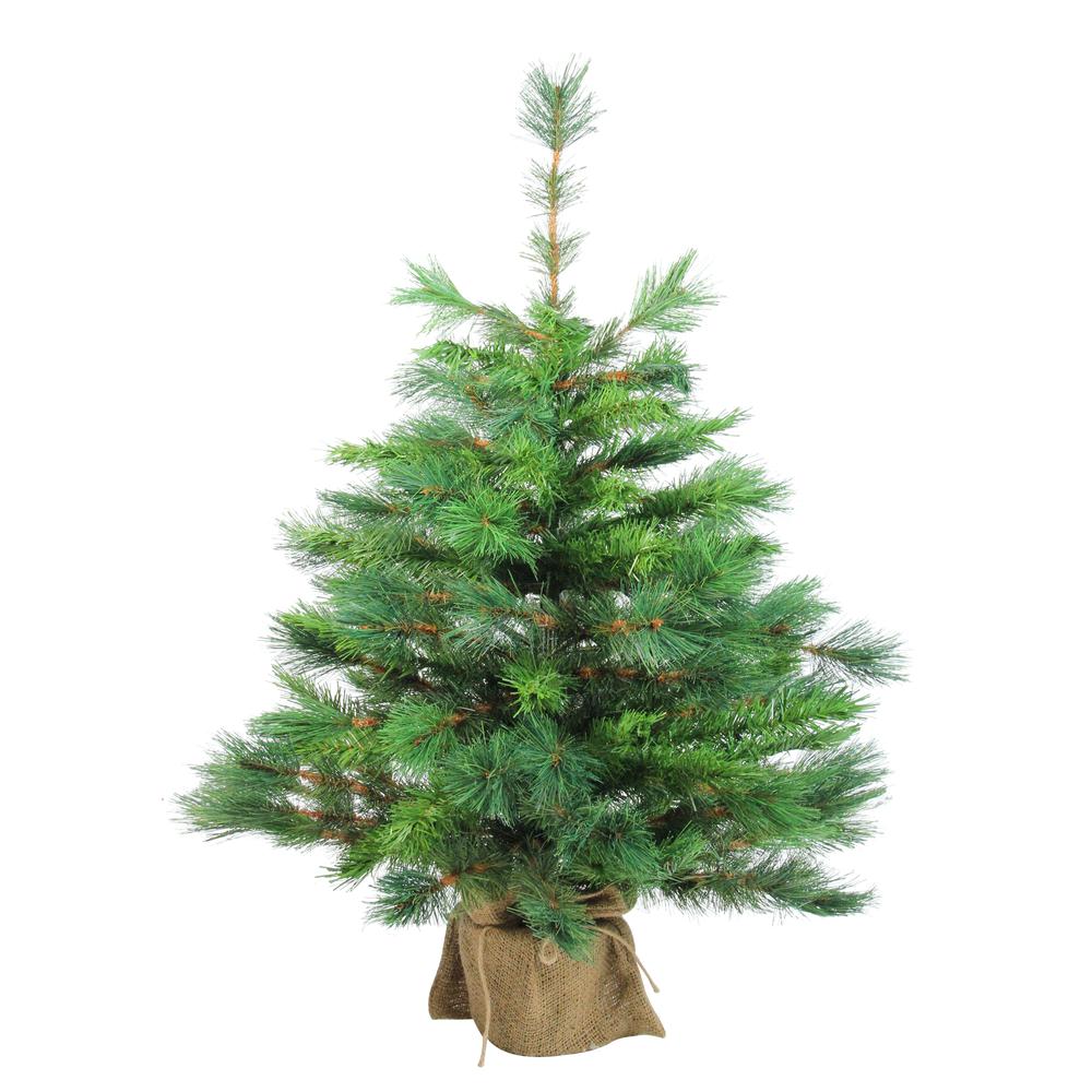 3' Potted New Carolina Spruce Medium Artificial Christmas Tree - Unlit. Picture 1
