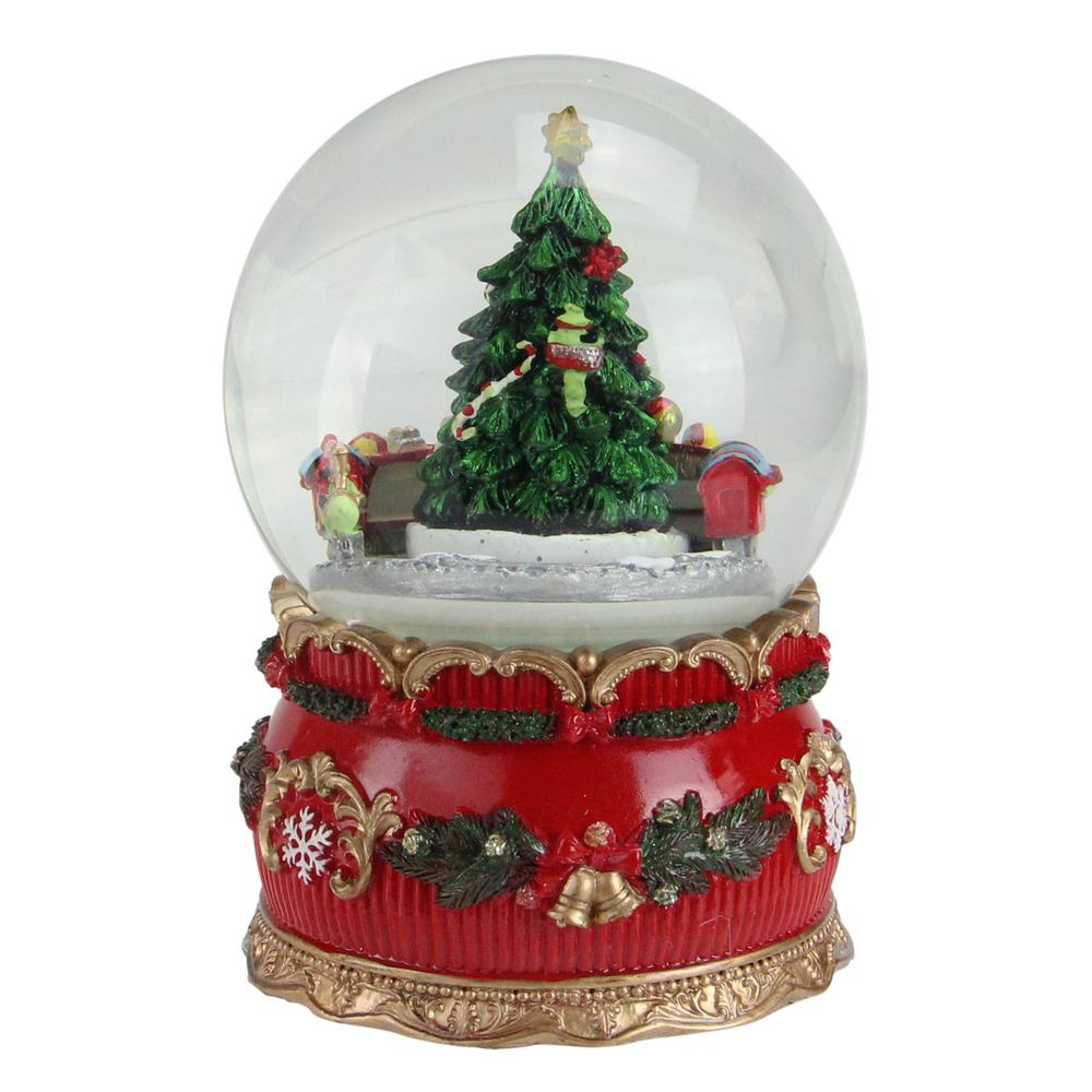 5.5" Christmas Tree and Train Musical Snow Globe. Picture 2