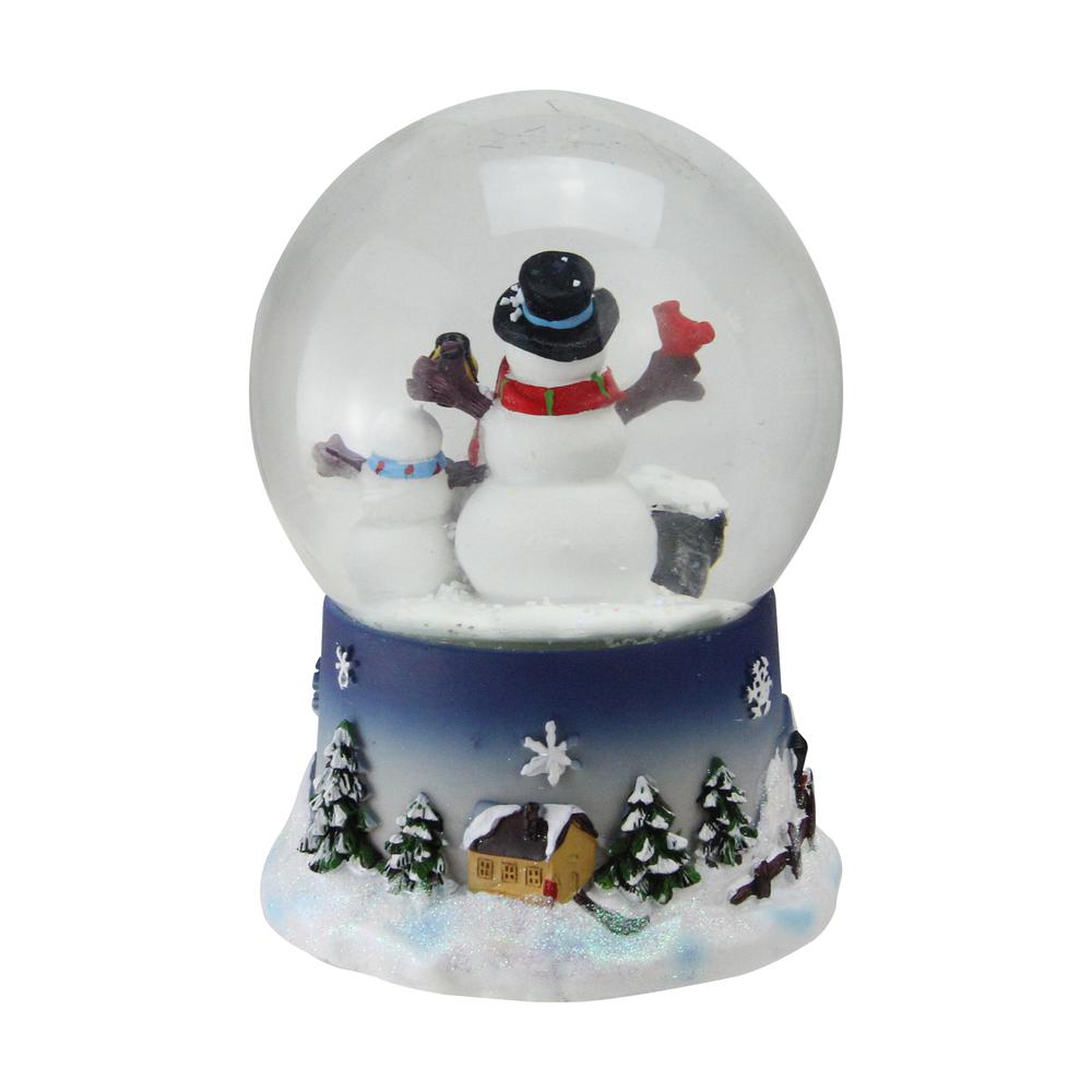 7" Snow Family Musical Christmas Snow Globe. Picture 3