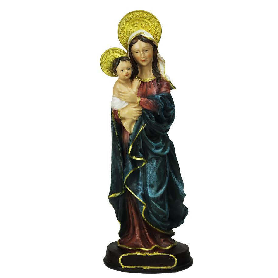 12" Virgin Mary with Baby Jesus Religious Christmas Nativity Table Top Figure. The main picture.