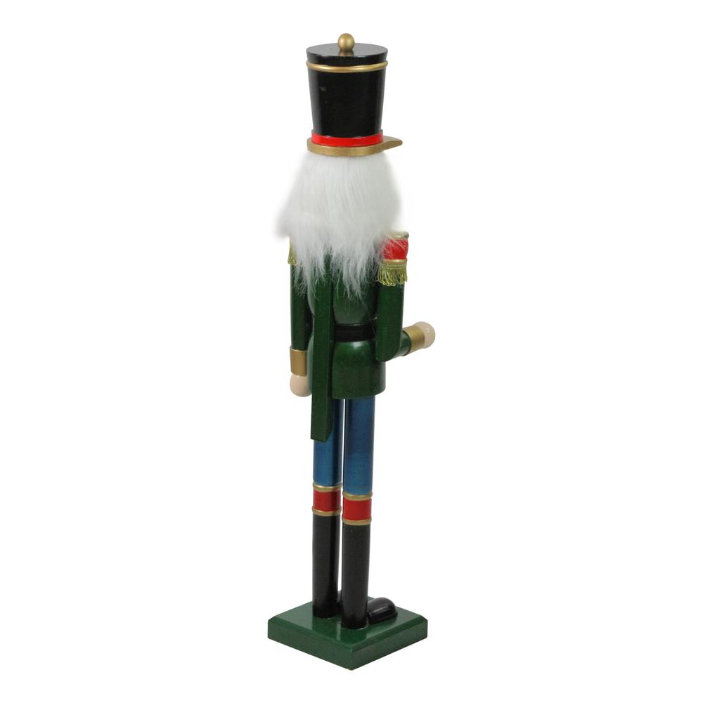 36.75" Green and Black Christmas Nutcracker Soldier with Sword. Picture 3