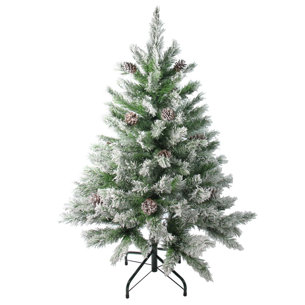 4' Flocked Angel Pine Artificial Christmas Tree - Unlit. Picture 1