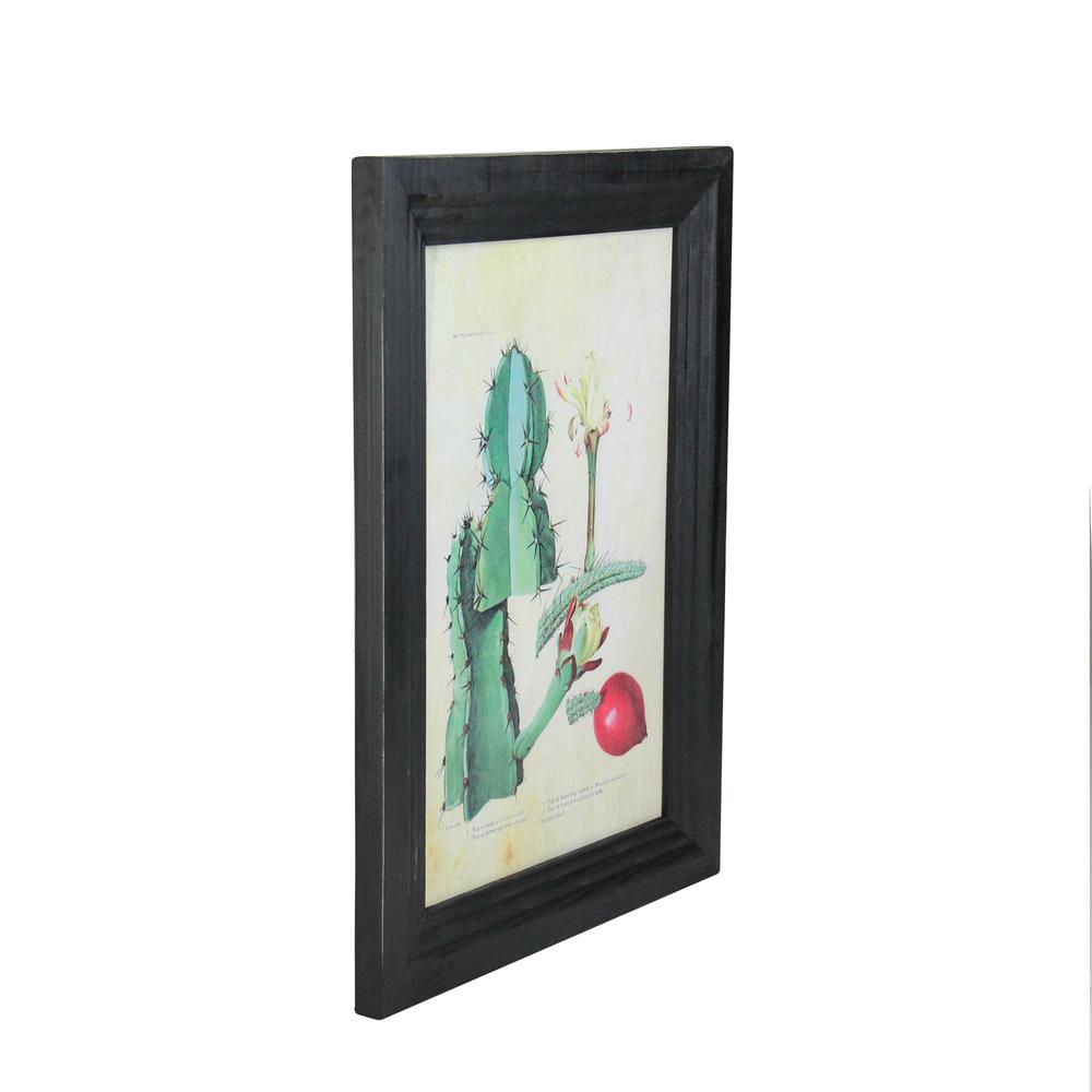 14" Green and Red Cactus Art with Photo Frame. Picture 2