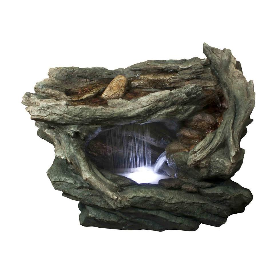 31" LED Woodland Grotto with Stones Outdoor Garden Water Fountain. Picture 1