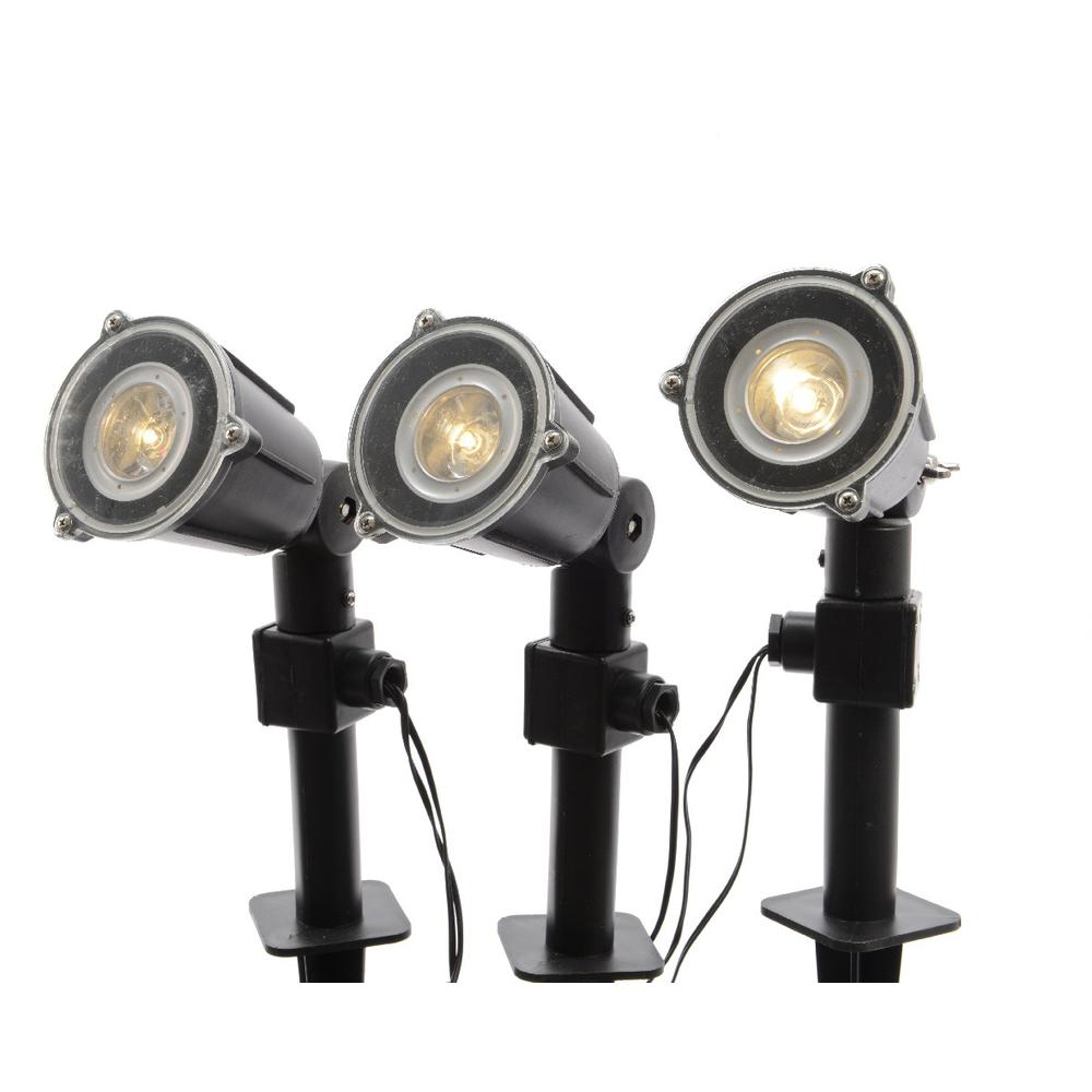 Set of 3 Eco-Friendly Warm White LED Garden Spotlights. Picture 3