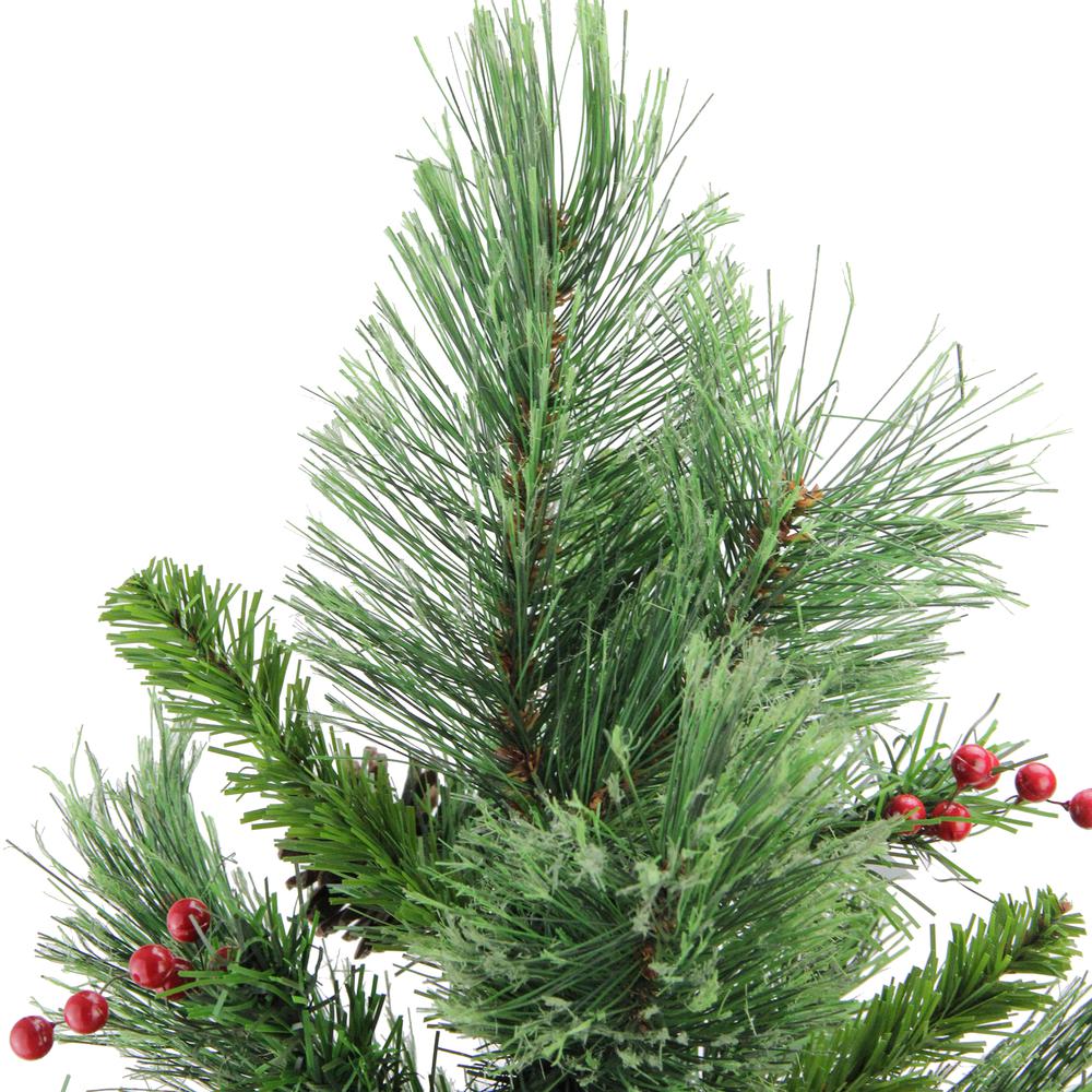 24" Mixed Cashmere Berry Pine Medium Artificial Christmas Tree - Unlit. Picture 2