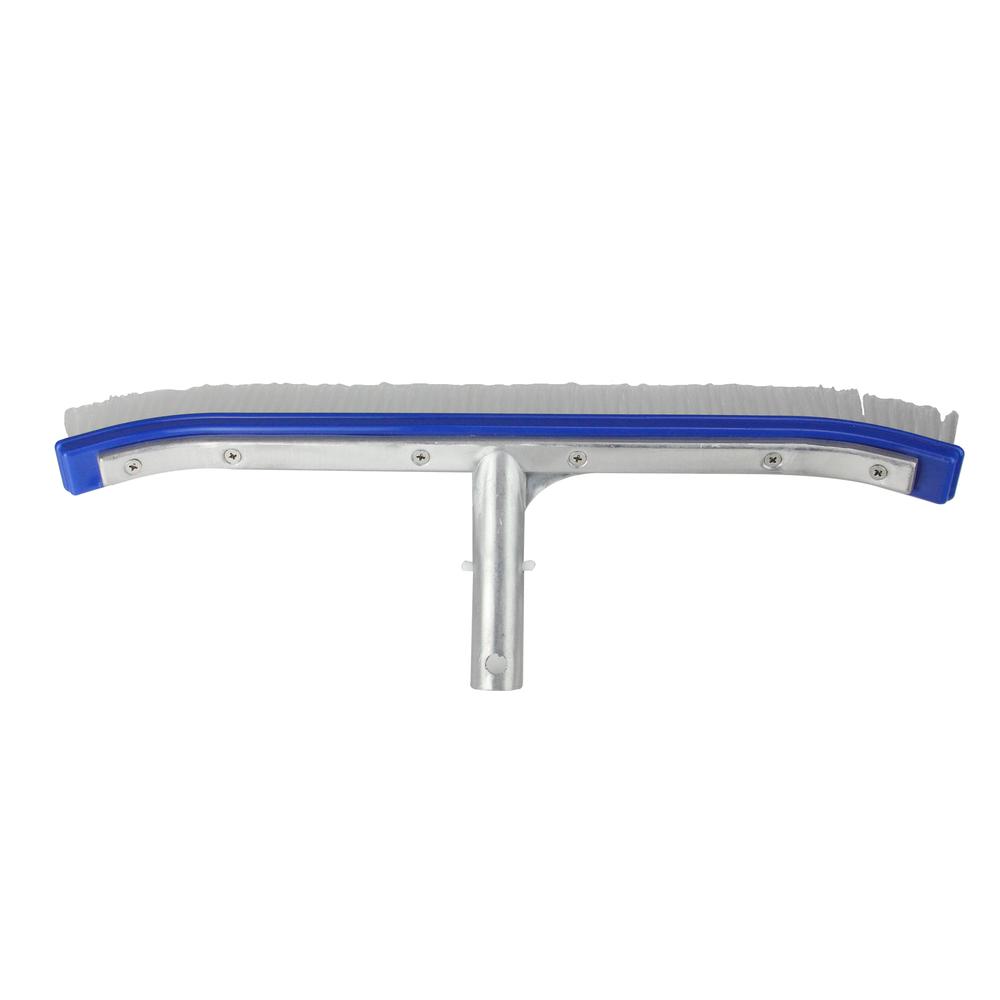 18" Blue Standard Curve Wall Brush with Back Support. Picture 2