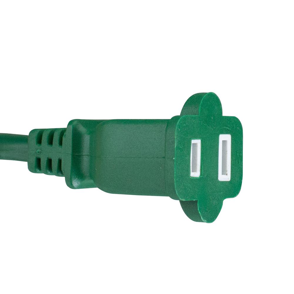 40' Green 2-Prong Outdoor Extension Power Cord with End Connector. Picture 2