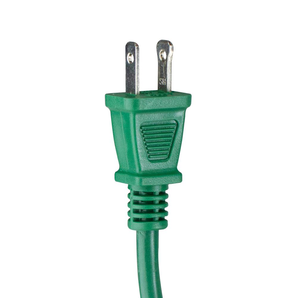 40' Green 2-Prong Outdoor Extension Power Cord with End Connector. Picture 3