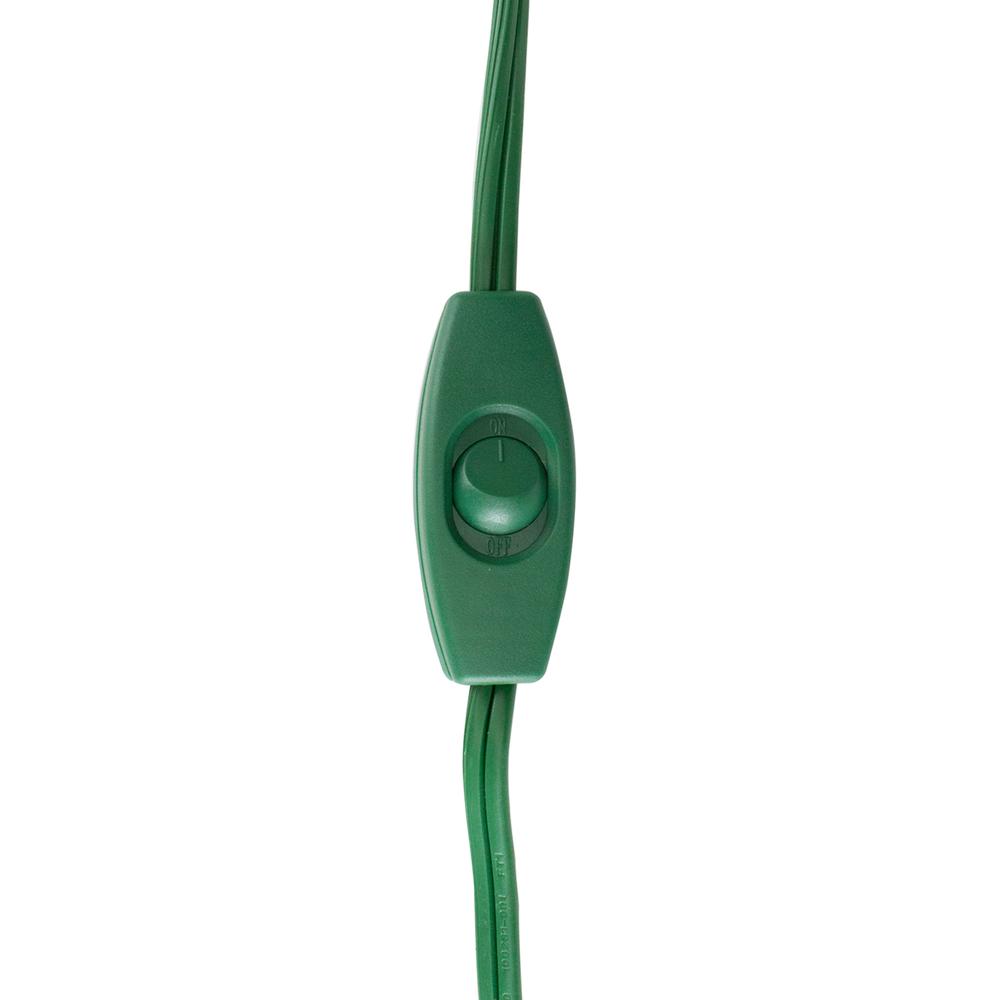 9' Green Indoor Extension Power Cord with 9-Outlets and Safety locks. Picture 2