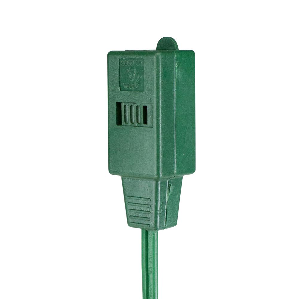 9' Green Indoor Extension Power Cord with 9-Outlets and Safety locks. Picture 4
