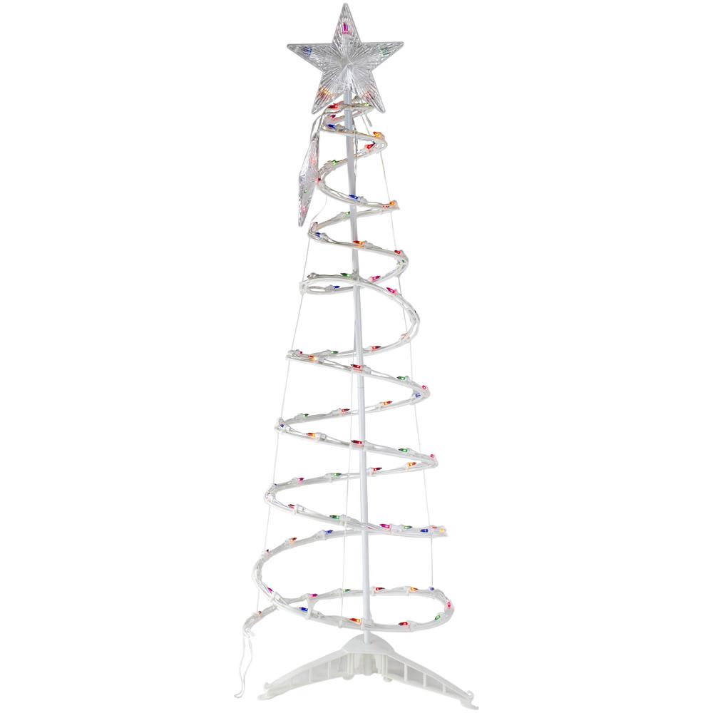 4ft Lighted Spiral Christmas Tree with Star Tree Topper  Multi Lights. The main picture.
