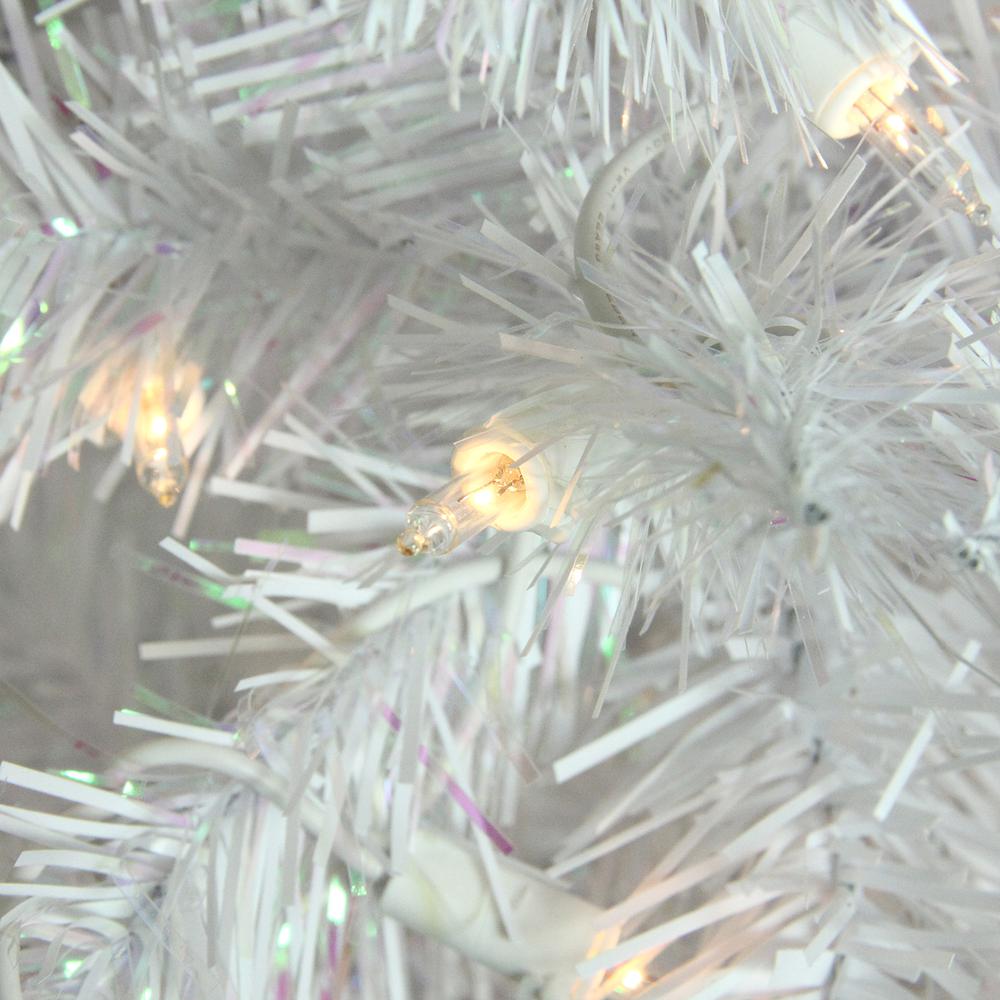 6' Pre-Lit Glimmer Iridescent Spruce Artificial Christmas Tree - Clear Lights. Picture 2