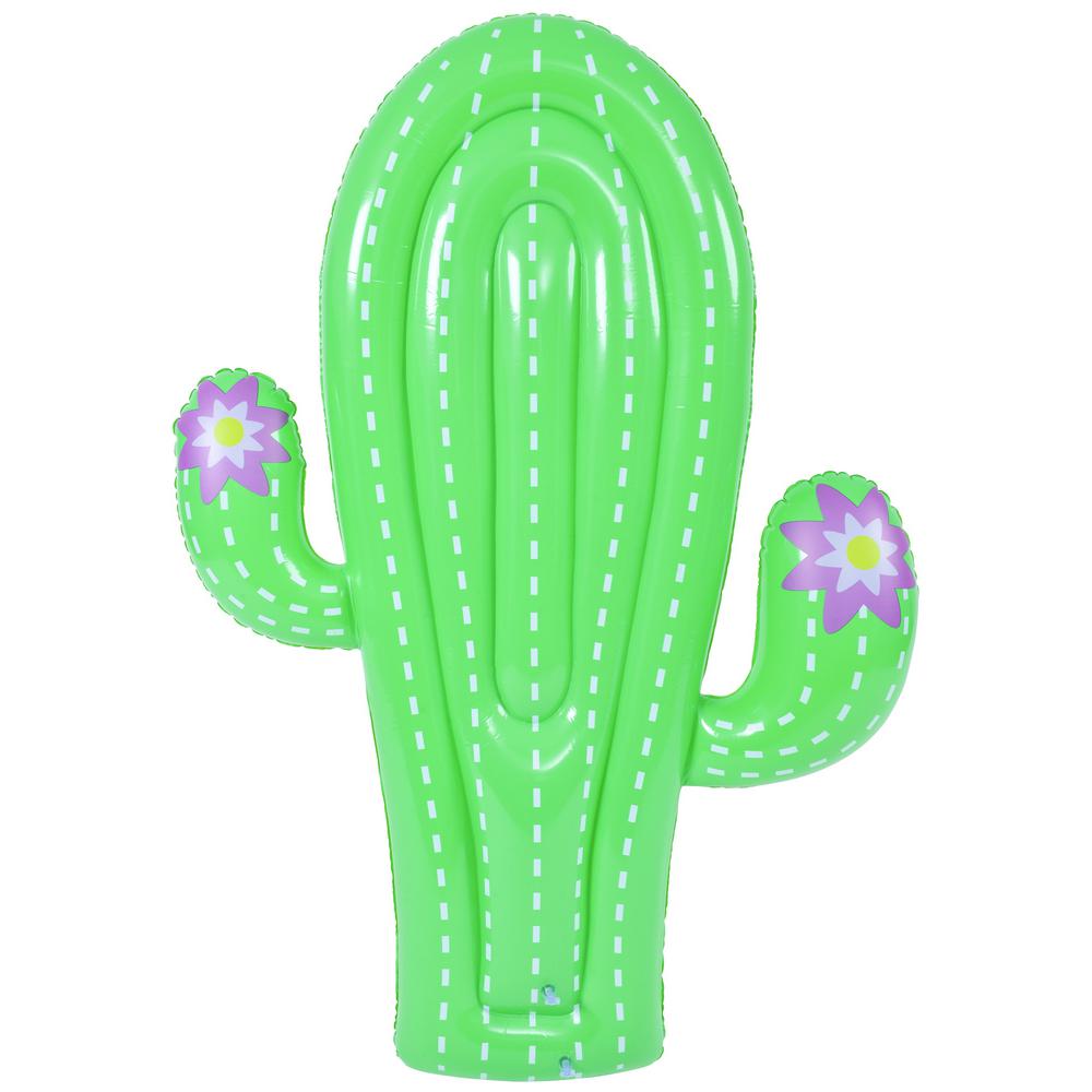 5.75' Inflatable Green Jumbo Cactus Shaped Pool Float. Picture 2