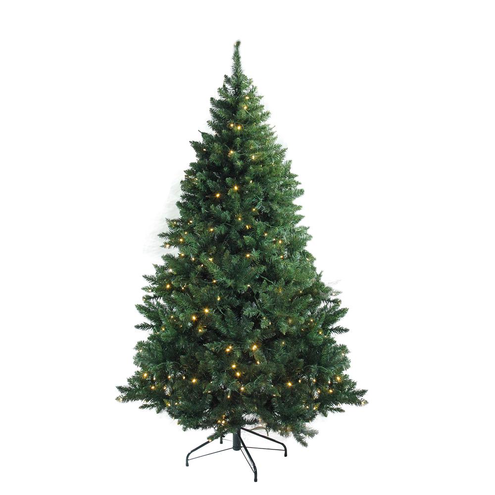 6.5' Pre-Lit Full Buffalo Fir Artificial Christmas Tree - Warm White LED Lights. Picture 1