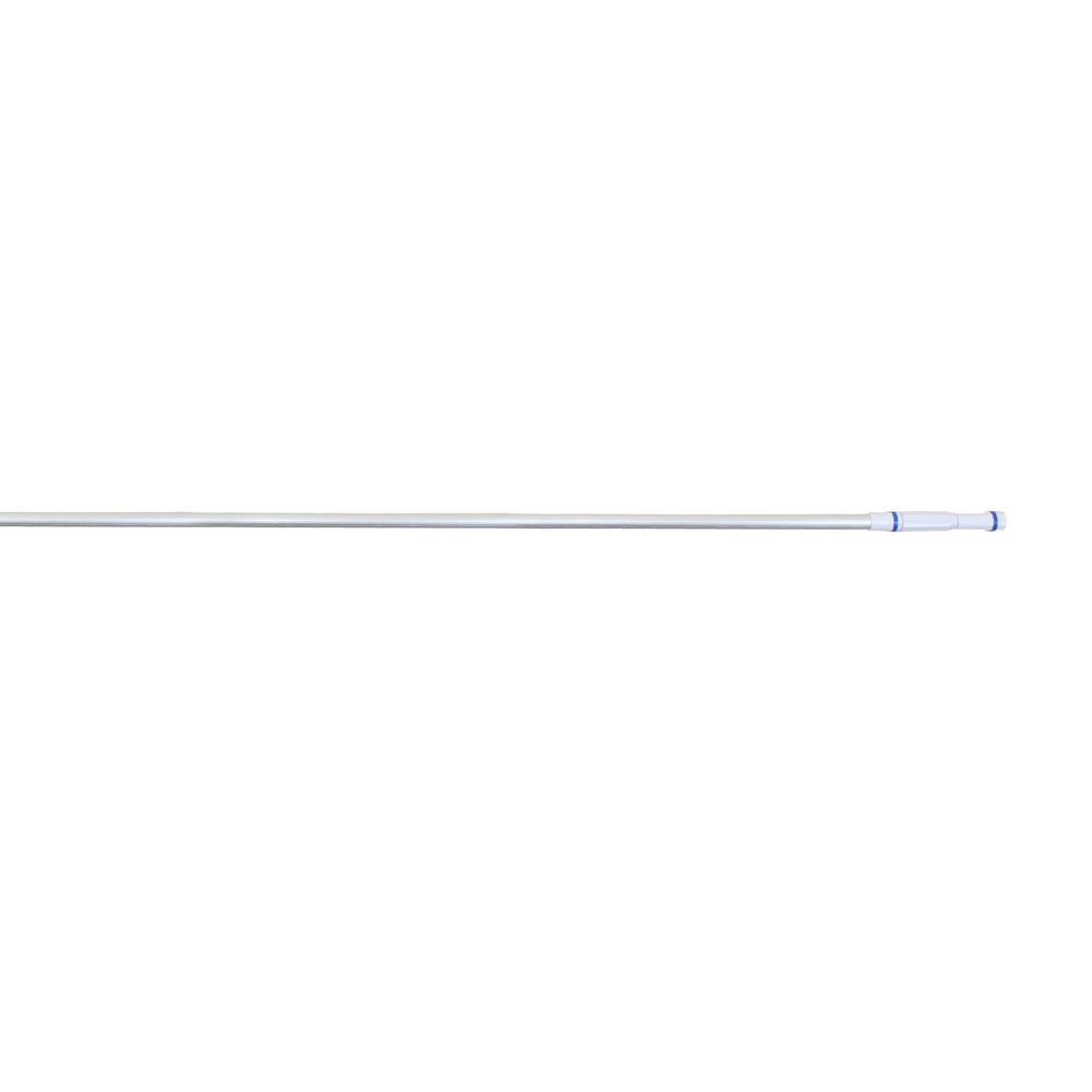 15.5' Silver Corrugated Adjustable Telescopic Pole for Vacuum Heads and Skimmers. Picture 1