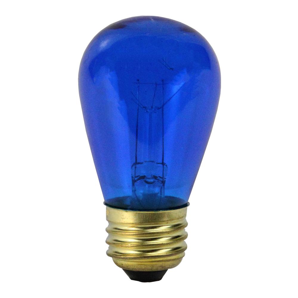 Pack of 25: Incandescent S14 Blue Christmas Replacement Bulbs. The main picture.