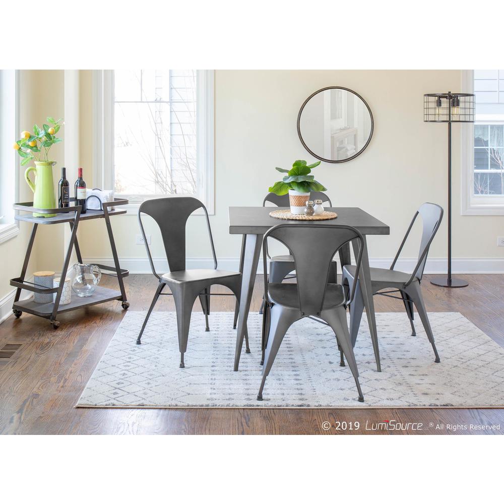 Matte Grey Austin Dining Chair - Set of 2. Picture 10