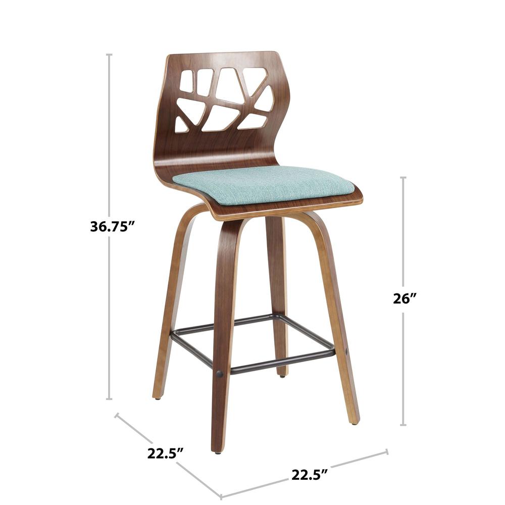 Folia 26" Fixed Height Counter Stool - Set of 2. Picture 8