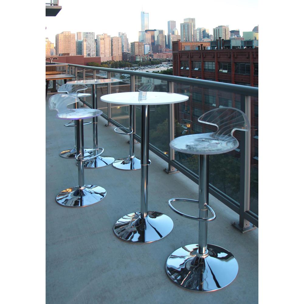 Spyra Contemporary Light Up Adjustable Bar Table. Picture 10