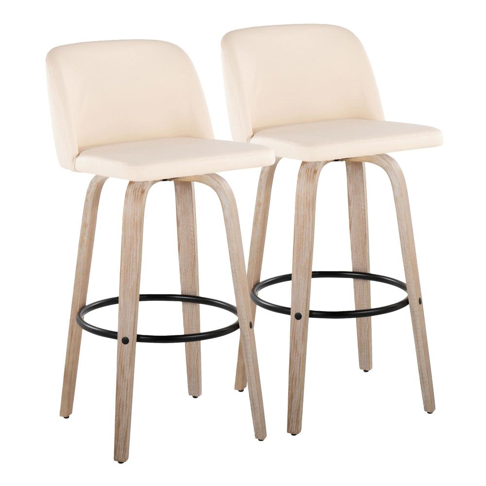 Toriano 30" Fixed Height Barstool - Set of 2. Picture 1