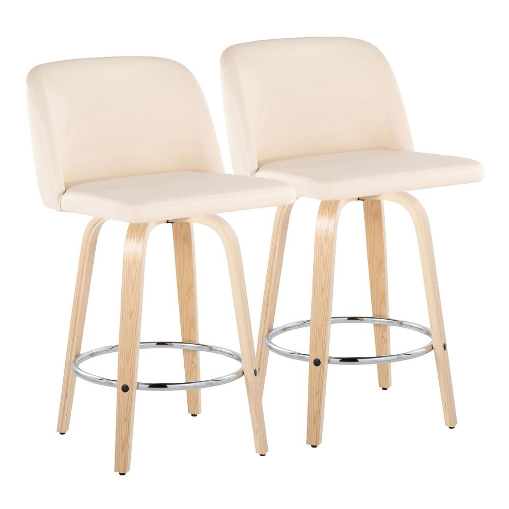 Toriano 26" Fixed Height Counter Stool - Set of 2. Picture 1