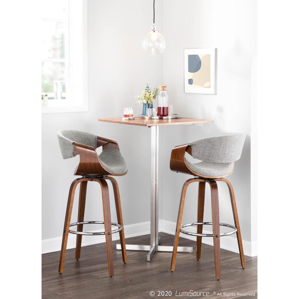 Curvini 30'' Fixed Height Barstool - Set of 2. Picture 10