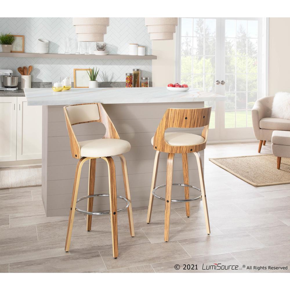 Cecina 30'' Fixed Height Barstool - Set of 2. Picture 11