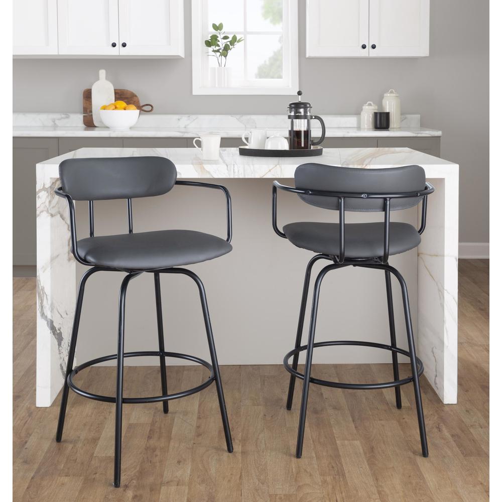 Demi 26" Fixed-Height Counter Stool - Set of 2. Picture 2